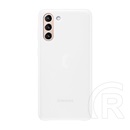 Samsung Galaxy S21 Plus (SM-G996) 5G védő (ultravékony, hívás és üzenetjelző funkció, led világítás) fehér