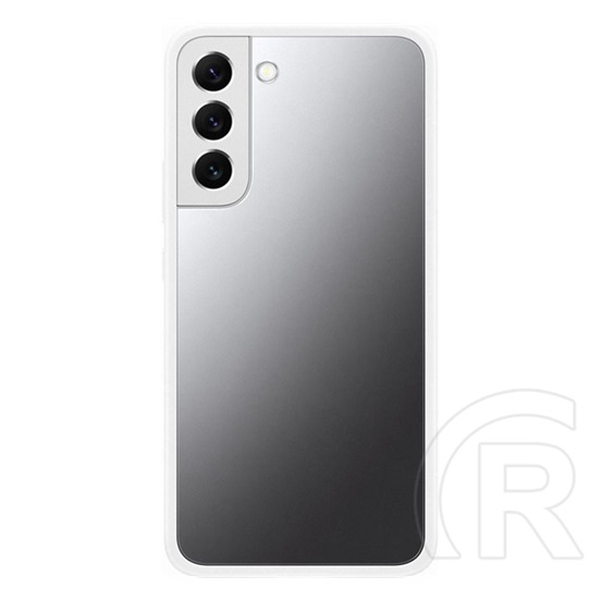 Samsung Galaxy S22 Plus 5G (SM-S906) szilikon védő (cserélhető átlátszó / füst hátlap, ütésálló keret) fehér