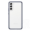 Samsung Galaxy S22 Plus 5G (SM-S906) szilikon védő (cserélhető átlátszó / füst hátlap, ütésálló keret) sötétkék
