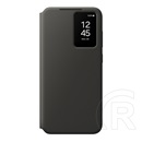 Samsung Galaxy S24 FE (SM-S721)tok álló (aktív flip, oldalra nyíló, smart view cover) fekete