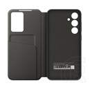 Samsung Galaxy S24 FE (SM-S721)tok álló (aktív flip, oldalra nyíló, smart view cover) fekete