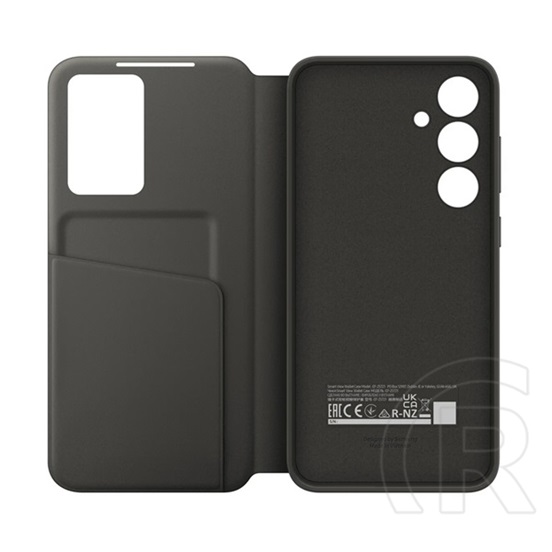 Samsung Galaxy S24 FE (SM-S721)tok álló (aktív flip, oldalra nyíló, smart view cover) fekete