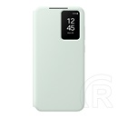 Samsung Galaxy S24 FE (SM-S721)tok álló (aktív flip, oldalra nyíló, smart view cover) mentazöld
