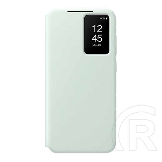 Samsung Galaxy S24 FE (SM-S721)tok álló (aktív flip, oldalra nyíló, smart view cover) mentazöld