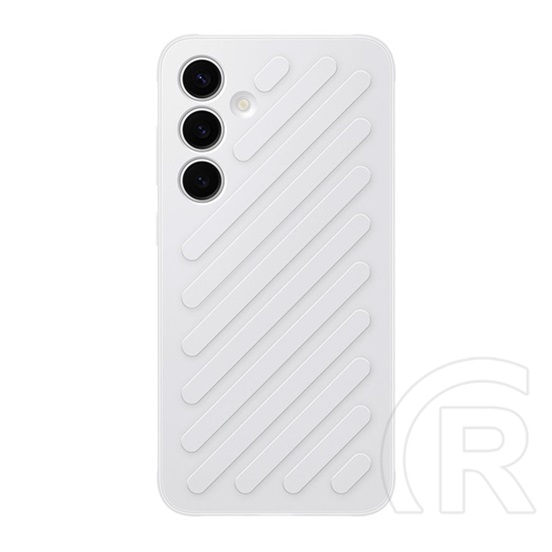 Samsung Galaxy S24 Plus (SM-S926) designed for műanyag telefonvédő (ütésállóság, csíkos, dombor minta) fehér