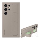 Samsung Galaxy S24 Ultra (SM-S928) szilikon telefonvédő (matt, beépített szíj, szürke)