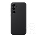 Samsung Galaxy S25 FE (SM-S731) műanyag telefonvédő (eco vegán bőr hátlap) fekete