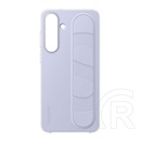 Samsung Galaxy S25 FE (SM-S731) szilikon telefonvédő (matt, beépített szíj, kitámasztó) világoskék