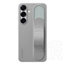 Samsung Galaxy S25 Plus (SM-S936) szilikon telefonvédő (matt, beépített szíj, kitámasztó) világosszürke