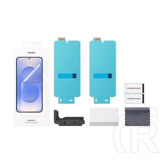 Samsung Galaxy S25 Plus (SM-S936) védő fólia 2db (tükröződésmentes, törlőkendő, külső kijelző + segédkeret) átlátszó