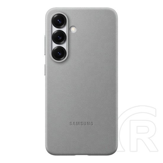 Samsung Galaxy S25 (SM-S931) műanyag telefonvédő (eco vegán bőr hátlap) sötétszürke