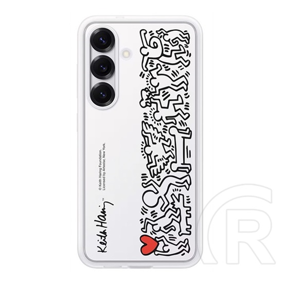 Samsung Galaxy S25 (SM-S931) műanyag telefonvédő (ütésállóság, cserélhető átlátszó + kártyazseb hátlap) fehér