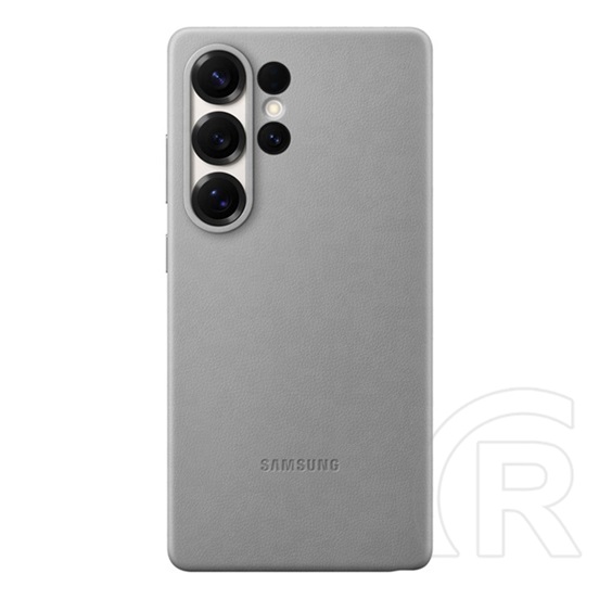Samsung Galaxy S25 Ultra (SM-S938) műanyag telefonvédő (eco vegán bőr hátlap) sötétszürke