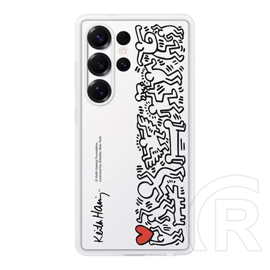 Samsung Galaxy S25 Ultra (SM-S938) műanyag telefonvédő (ütésállóság, cserélhető átlátszó + kártyazseb hátlap) fehér