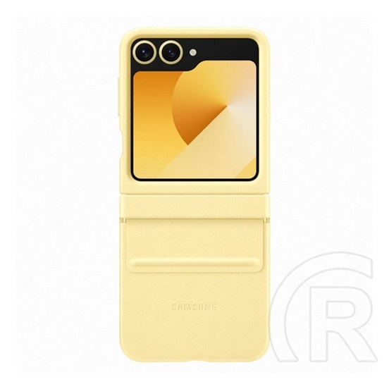 Samsung Galaxy Z Flip6 5G (SM-F741) Samsung műanyag telefonvédő (eco bőr hatású hátlap) sárga