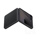 Samsung Galaxy Z Flip7 (SM-F766) műanyag telefonvédő (eco vegán bőr hátlap) fekete