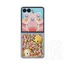 Samsung Galaxy Z Flip7 (SM-F766) műanyag telefonvédő (ütésállóság, cserélhető átlátszó + kártyazseb hátlap) átlátszó