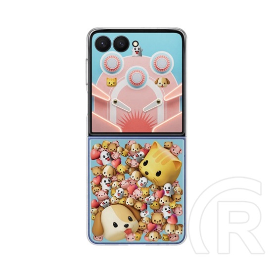 Samsung Galaxy Z Flip7 (SM-F766) műanyag telefonvédő (ütésállóság, cserélhető átlátszó + kártyazseb hátlap) átlátszó