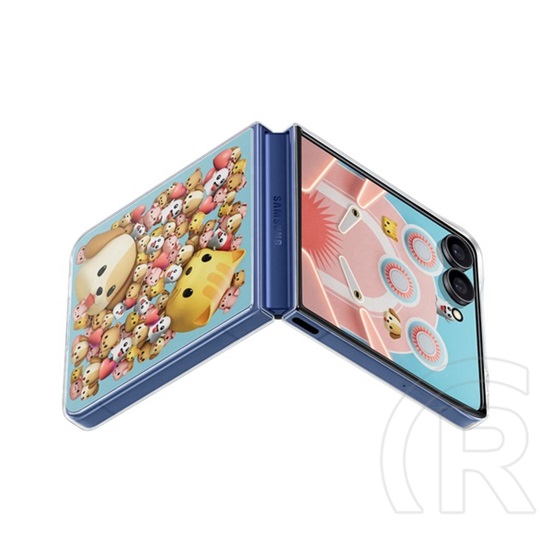 Samsung Galaxy Z Flip7 (SM-F766) műanyag telefonvédő (ütésállóság, cserélhető átlátszó + kártyazseb hátlap) átlátszó