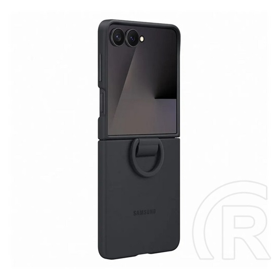 Samsung Galaxy Z Flip7 (SM-F766) szilikon telefonvédő (telefongyűrű) fekete