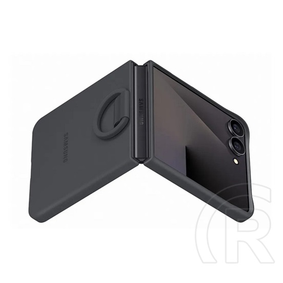 Samsung Galaxy Z Flip7 (SM-F766) szilikon telefonvédő (telefongyűrű) fekete