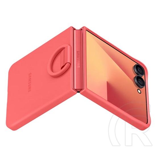 Samsung Galaxy Z Flip7 (SM-F766) szilikon telefonvédő (telefongyűrű) korall