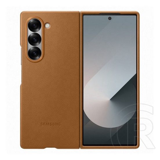 Samsung Galaxy Z Fold6 5G (SM-F956) Samsung műanyag telefonvédő (eco bőr hatású hátlap) világosbarna