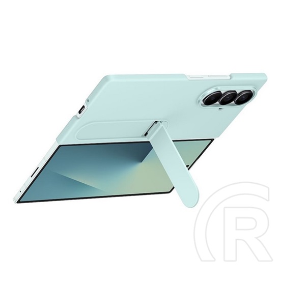 Samsung Galaxy Z Fold7 (SM-F966) szilikon telefonvédő (matt, kitámasztó + képernyővédő fólia) menta