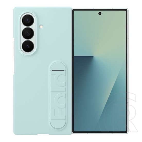 Samsung Galaxy Z Fold7 (SM-F966) szilikon telefonvédő (matt, kitámasztó + képernyővédő fólia) menta