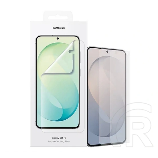 Samsung S26 FE képernyővédő fólia 2db (tükröződésmentes, törlőkendő + segédkeret) átlátszó