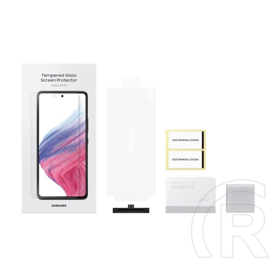 Samsung Galaxy A53 (SM-A536) 5G képernyővédő üveg (karcálló, 0.33mm, 9H, NEM íves) átlátszó