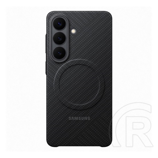 Samsung Samsung Galaxy S26 (SM-S942) szilikon telefonvédő (mágneses, karbon minta) fekete