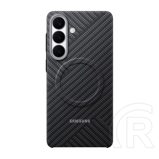 Samsung Samsung Galaxy S26 (SM-S942) szilikon telefonvédő (mágneses, karbon minta) sötétszürke