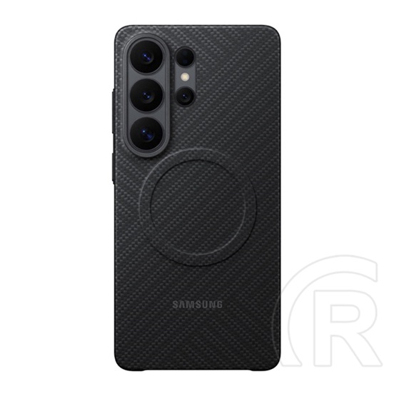 Samsung Samsung Galaxy S26 Ultra (SM-S948) szilikon telefonvédő (mágneses, karbon minta) fekete