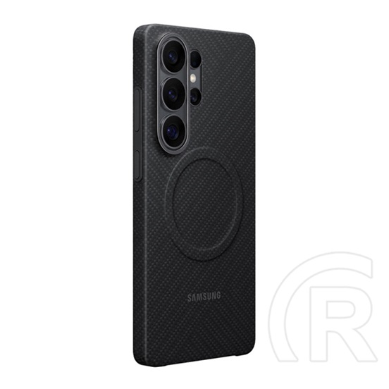 Samsung Samsung Galaxy S26 Ultra (SM-S948) szilikon telefonvédő (mágneses, karbon minta) fekete
