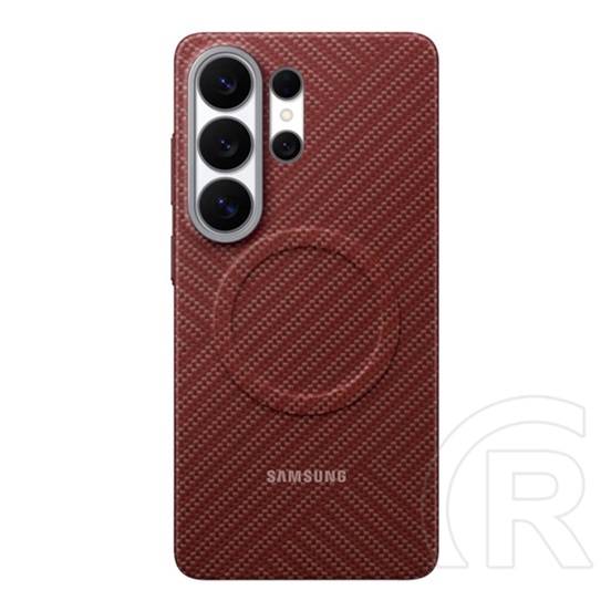 Samsung Samsung Galaxy S26 Ultra (SM-S948) szilikon telefonvédő (mágneses, karbon minta) korall