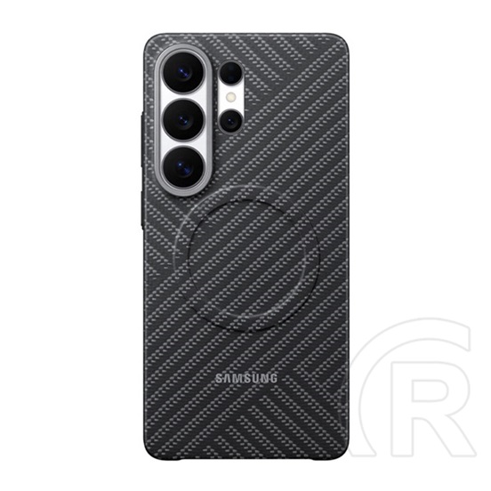 Samsung Samsung Galaxy S26 Ultra (SM-S948) szilikon telefonvédő (mágneses, karbon minta) sötétszürke