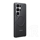 Samsung Samsung Galaxy S26 Ultra (SM-S948) szilikon telefonvédő (mágneses, karbon minta) sötétszürke