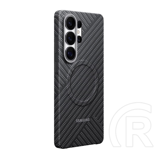 Samsung Samsung Galaxy S26 Ultra (SM-S948) szilikon telefonvédő (mágneses, karbon minta) sötétszürke