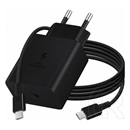 Samsung Samsung hálózati töltő type-c aljzat (45w, pd gyorstöltő + type-c kábel, 180cm) fekete