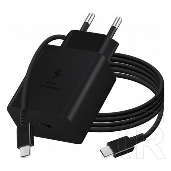 Samsung Samsung hálózati töltő type-c aljzat (45w, pd gyorstöltő + type-c kábel, 180cm) fekete
