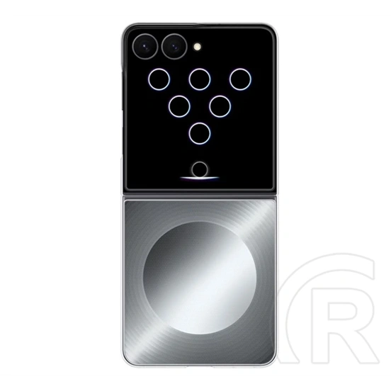 Samsung Z Flip8 műanyag telefonvédő (ütésállóság, mágneses) ezüst