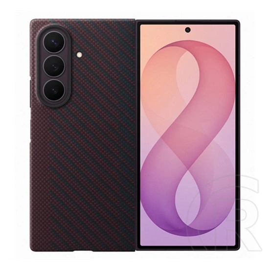 Samsung Z Fold8 Ultra szilikon telefonvédő (mágneses, karbon minta) lila