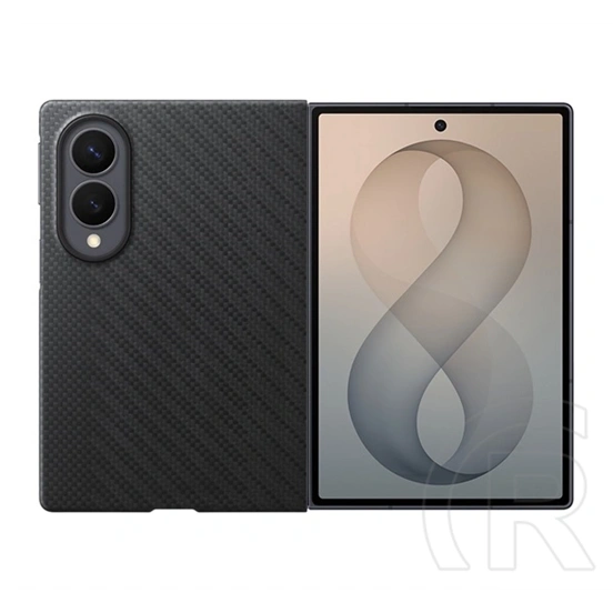 Samsung Z Fold8 szilikon telefonvédő (mágneses, karbon minta) fekete
