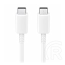 Samsung USB adat- és töltőkábel (C dugó / C dugó, 5A, 100W, 1 m, fehér)