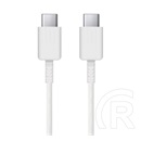 Samsung adatkábel és töltő (type-c - type-c, gyorstöltés támogatás, 80cm) fehér