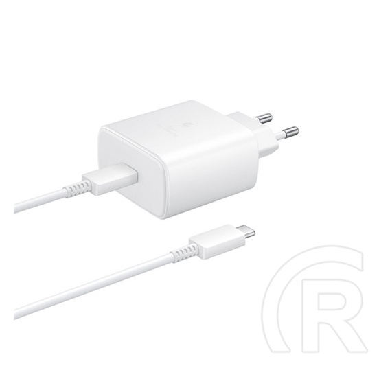 Samsung hálózati töltő Type-C aljzat (45W, PD gyorstöltő + 180cm Type-C kábel) fehér