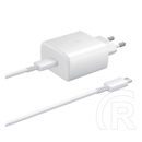 Samsung hálózati töltő type-c  (5v / 3000ma, 65w, gyorstöltés támogatás + type-c kábel) fehér