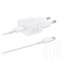 Samsung hálózati töltő (USB-C aljzat, 25W, USB-C kábellel, fehér)