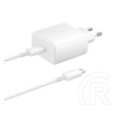 Samsung hálózati töltő (USB-C aljzat, 45W, 1 m USB-C kábellel, fehér)